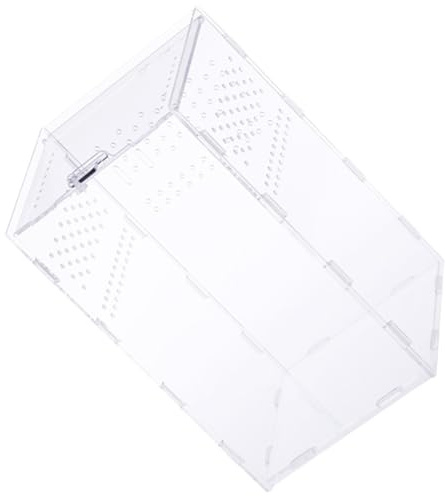 WESIEVYA Boîte Élevage Reptile Acrylique Transparente avec Aération Nid Confortable pour Nourrir Insectes et Reptiles Facile à Nettoyer