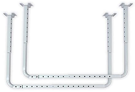 HyLoft 80842-10 83,8 cm x 86,4 cm Verstellbare Garagen-Deckenhalterung, Aufbewahrungsregal-Set, Garagenüberkopf-Halterung, Weiß