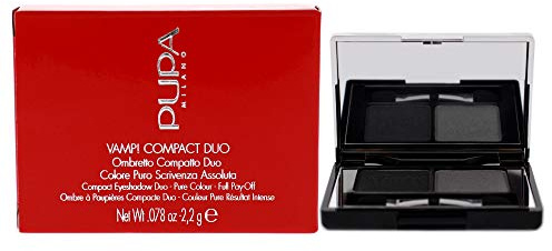 PUPA Milano Vamp! Compact Eyeshadow Duo, Silver Stone 2.2 g