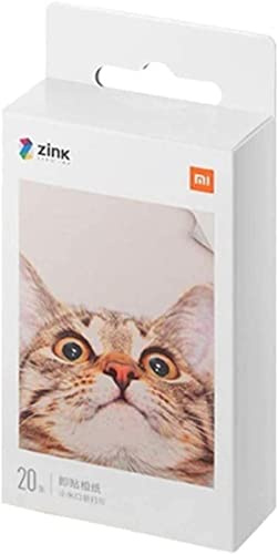 Xiaomi Mi Portable Photo Printer Paper (2X3-Inch, 20-Arkusze) TEJ4019GL Papier do Druku, Biały, 20 Arkuszy