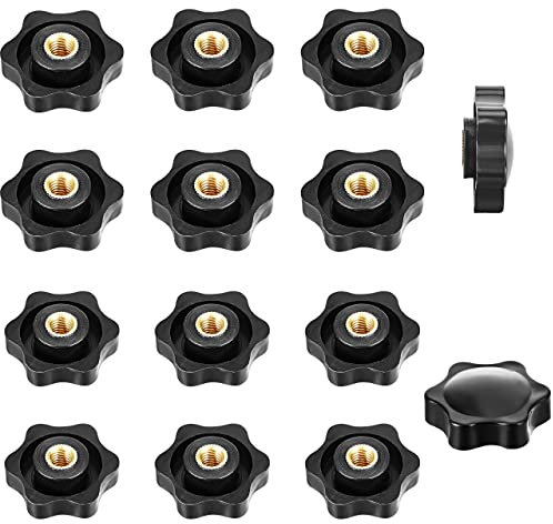 HONGECB Rosca Forma De Estrella Perilla, Perilla De Sujeción, Estrella Cabeza De Sujeción Tuerca, Para Equipos Mecánicos, Instrumentos y Aparatos, M6 y M8, 14 Piezas