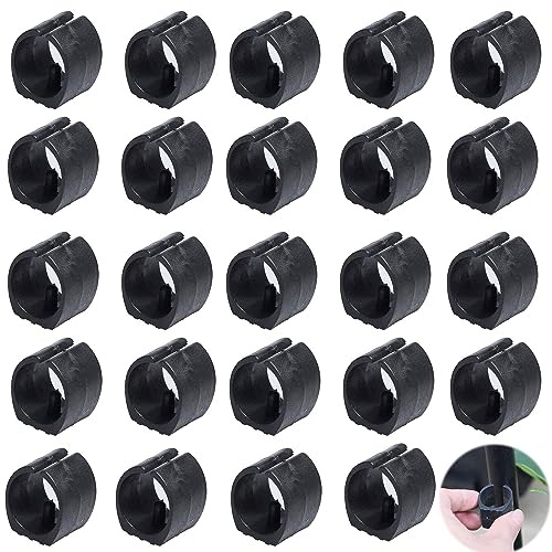 LEZED Pattini di serraggio del tubo della sedia in plastica per gambe della sedia a forma di U, pattini per piedi a clip per tubi rotondi 24 pezzi (25mm)