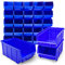 26x Stapelboxen Größe 3 Werkstatt Garage Keller Sichtlagerboxen 248x145x127mm Lagerboxen blau Sichtlagerkästen Kleinteile Aufbewahrung