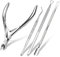ACWOO 4PCS Alicate para Cutículas y Herramienta de Cortador de Cutículas Profesional, Pinza de Acero Inoxidable para Las Uñas de Dedos de Manos y Pies