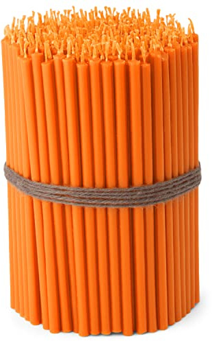NKlaus – 250 x stavljus orange droppfri sot tunn L 16 cm premium paraffinvax 36109
