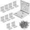 Metallwinkel 50x50 mm, Winkelverbinder Edelstahl 90 Grad L Klammern Eckwinkel Mit Schraube für Möbel Tabelle Stuhl Bücherregal Schränke Wandbefestigung Anbau, Kippsicherung (10 Stück)