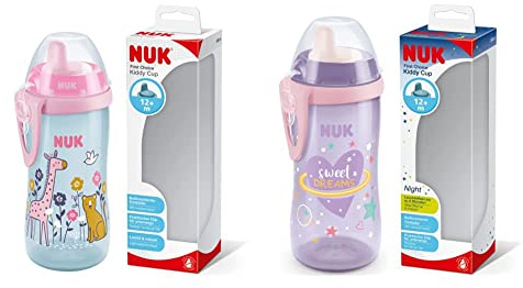 NUK Kiddy Cup Toddler Cup | 12+ Months | 300 ml | Leak-Proof Toughened Spout Kiddy Cup Night Toddler Cup | 12+ Months | 300 ml | Leak-Proof Toughened Spout