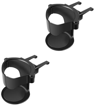 2 Pack Car Cup Holder, Adjustable Air Vent Cup Holder for Cars, Universal Drink Holder with Vent Clips, Suitable for Beverages, Water Bottles, Coffee, Juice (Black)