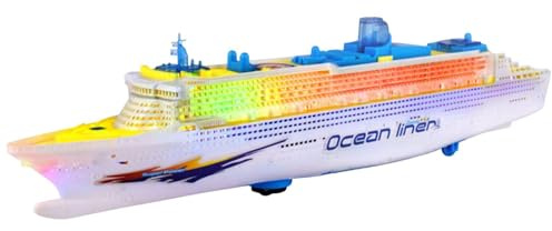 Juguete eléctrico para crucero transatlántico - Juguete con luz LED intermitente, crucero de simulación | Emocionante juguete náutico con diseño colorido, con sonido para niños, decoración de fi