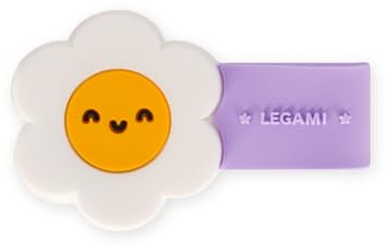Legami - Clip Agnétique, Motif Daisy, Fermeture par Clip, Optimal pour Garder les Câbles Bien Rangés, Attacher les Stylos à l'Ordinateur Portable, Maintenir les Écouteurs Ensemble, 4.8 X 3.3 cm