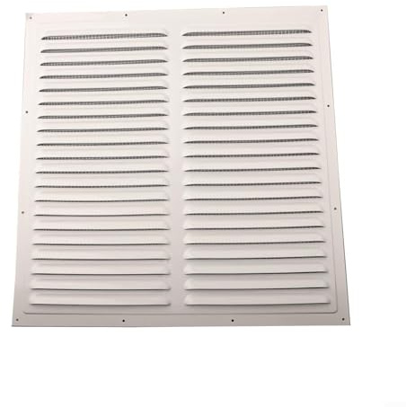 Griglia di ventilazione quadrata in metallo con griglia di ventilazione per aperture di condotti a parete e soffitto, Copertura griglia per condotto d'aria (400 x 400 mm)