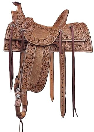 Beautiful Western Leather Roping Ranch Work Horse Saddle 16 Roping Ranch
