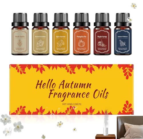Aromas de otoño para hacer velas | Solución de aromas - Aceites seguros con olor a otoño para Halloween, Navidad, fiestas, jabón, velas, sala de estar, yoga, meditación