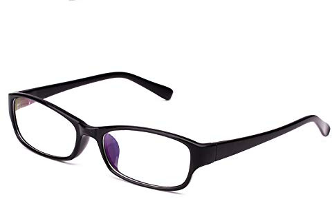 Agstum Kids Optical Glasses Frame Retro Rectangle Clear Lens (Black)