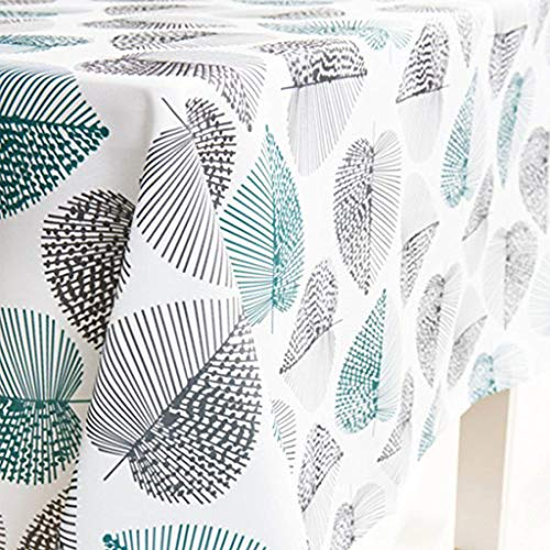X-Labor Tischdecke Eckig Abwaschbar Oxford Stoff Wasserdicht Pflegeleicht Tischdeko für Garten Zimmer Mint 140 x 240 cm