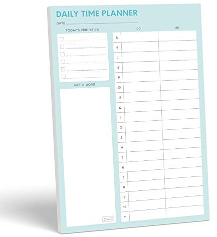 Sweetzer & Orange Time Block Planner. Undated Organizer To Do List Notepad. 7x10” Day Scheduler Productivity Task Pad. Checklist Diary, Work Journal, Appointment Pad, Daily To Do List Daybook