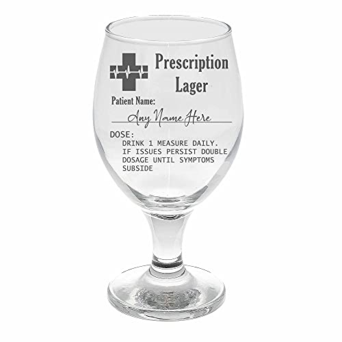 Always Looking Good Personalised Engraved Prescription Lager Glass Craft Beer Pint Glass Novelty Funny Birthday Gift - Any Name (Snifter - Pint, Empty Glass)