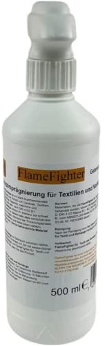 FlameFighter - 500ml Brandschutzimprägnierung für Textilien und Vorhänge - Brandschutzmittel - Brandausbreitungstest bestanden - Brandschutzklasse 1 - DIN 4102 B1