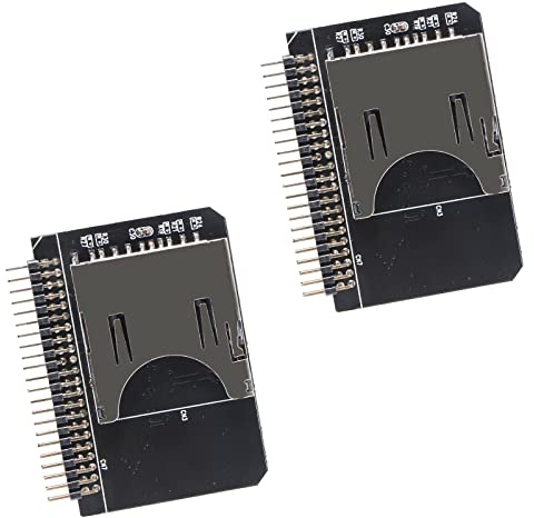 AITIAO 2Pcs SD Card to 2.5 Inch IDE Adapter, Memory Card Converter, TF to IDE 44Pin Male Adapter, Laptop HDD for DOS/Linux/Windows 98SE, Me, 2000, XP and Vista