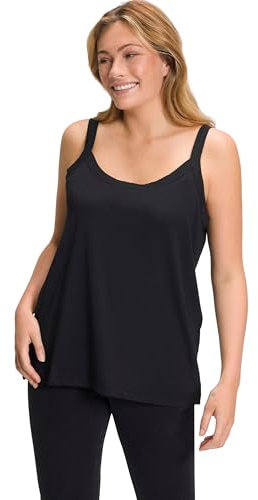 Ulla Popken Damen Spaghetti-top T-Shirts, Schwarz, 50-52 EU