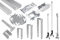 HEXIM UD CD Trockenbauprofile & Zubehör - Direktabhänger Rigips Decke Unterkonstruktion (50 Direktabhänger 150mm) Trockenbau Deckenprofil Decken
