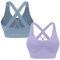 HANERDUN Damen Mittle Halt Sport BH Crossback Push up Yoga Bra Nahtlose Ohne Buegel mit Abnehmbaren Gepolstert für Fitness Lauf Joggen
