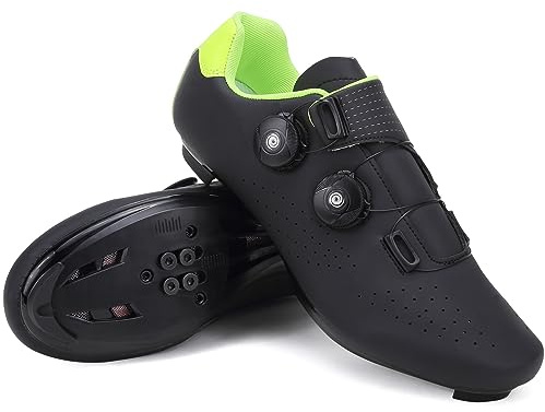 Hixingo Zapatilla de Ciclismo Hombre Zapatos Bicicleta de Carretera Montaña Exterior MTB Compatibles con SPD/SPD-SL Lock System, Zapatillas de Ciclismo Unisex Respirables