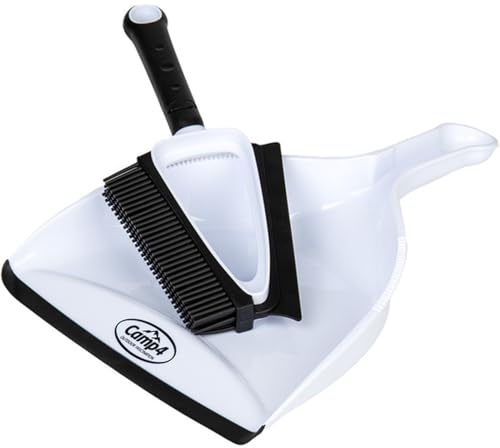 Camp4 Silikon Handfeger und Kehrschaufel Set Camping Gummihandfeger Kehrblech