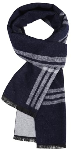 PASUDA Bufanda Hombre Cálido de Otoño Invierno, Bufanda a Cuadros Clásico y Elegante Bufandas de Tartán Moda Check Scarf en Otoño Invierno