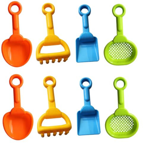 8 pièces pelles à sable de plage pour enfants râteau en plastique tamis à sable de plage jouet pelle jardin pelles à sable de plage ensemble de jouets jouets de sable jouets de plage râteau poubelle s