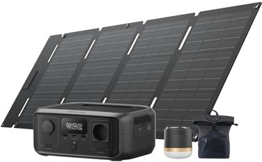 Générateur solaire portable EF EcoFlow RIVER 3 avec panneau solaire 45 W, 245 Wh de capacité, 600 W puissance de sortie, technologie GaN, temps de transfert de < 20ms, station électrique pour camping