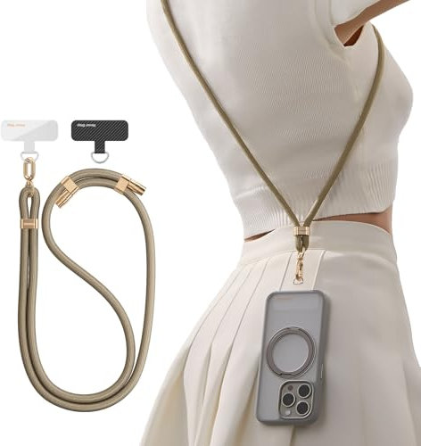 TORRAS Handykette Universal Verstellbar Handyband zum Umhängen aus doppeltem Nylon-Seil Robust Angenehm Lanyard Handy Umhängeband mit Metallschnalle Haltbar