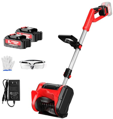 Fraise à neige électrique 3300 tr/min - Distance de lancer : 8 m - Pelle à neige pour la maison, l'usine, l'entretien des routes urbaines,brushlessmotor-2 * 3000mah
