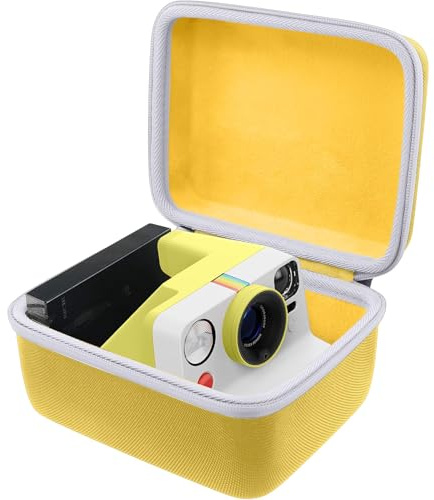 khanka Hard Carrying Case for Polaroid Now 3rd Gen I-Type,Now+ 3rd,Now 2nd,Now+ 2nd Gen,Flip,Originals Now I-Type,Originals Now+,I-2,OneStep+,OneStep 2 Instant Film Camera(Yellow Case)