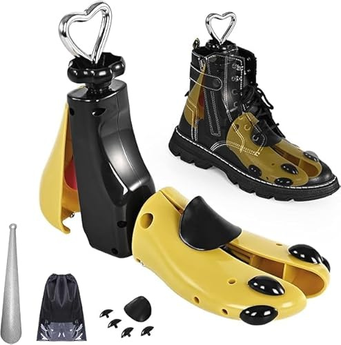 UHIAGREE Shoe Stretcher Women Men, Boot Stretcher, Adjustable Unisex Boot Wide Feet M Yellow ABS Plug (For Wm's 10-12, Men's 9-11) Pack of 1