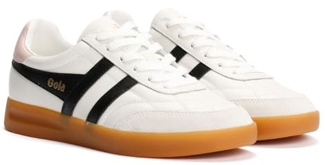 Gola Stadia Leather Baskets pour femme Blanc/noir/rose craie, blanc, 38 EU