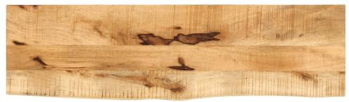 Frdhee Tablero de escritorio, placa de cocina, mesa de oficina, tablero de cocina, tablero de mesa de 110 x 30 x 2,5 cm, borde de árbol, madera maciza de mango áspero, para mesa de repuesto, mesa de