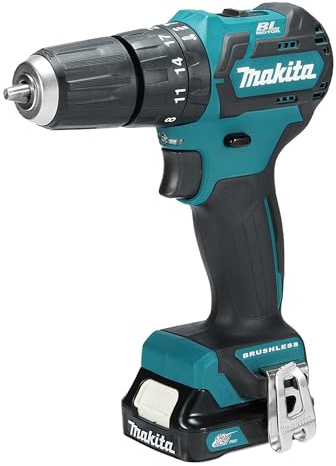 Makita HP332DSAJ 12V Max Li-ion CXT Brushless Combi Drill Complete with 2 x 2.0 Ah Li-Ion Batteries and Charger Supplied in A Makpac Case