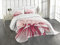 ABAKUHAUS Dahlie Tagesdecke Set, Close up Blumenblüte, Set mit Kissenbezügen Waschbar, für Doppelbetten 220 x 220 cm, Weiß Elfenbein