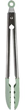 KitchenAid KO094OHPIA Gourmet Silicone-Tipped Stainless Steel Tongs, Pistachio