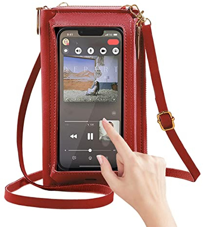 Bag for Mobile Phone, Travel Handbags Anti-Theft for Women | Easy to Carry Purse with Transparent Window for Women, Men, Boys