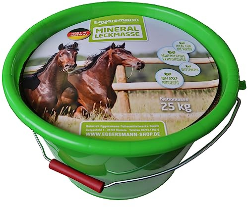 Eggersmann Mein Pferdefutter Mineral Leckmasse 25 kg - Mineralfutter für Pferde & Ponys zur freien Aufnahme - Wetterfeste Leckmasse für Weide & Offenstall - Zur ganzjährigen Mineralstoffversorgung