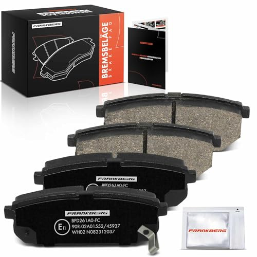 Frankberg Kit de plaquettes de frein incl. 4x Plaquettes de frein Arrière Compatible avec Sorento I JC 2.5 CRDi 4WD 2.5 CRDi 2.4 3.3 V6 4WD 3.5 V6 4WD 2002-2009 Remplacer# 583023EE00