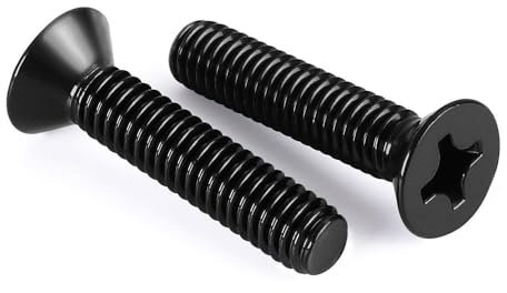 Dayalo Lot de 25 vis M5 x 40 à tête fraisée en acier inoxydable A2 V2A Phillips Filetage complet Oxyde noir