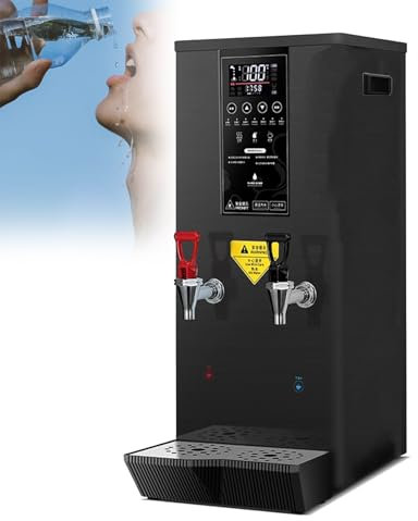 CHSUFBTY Dispensador De Agua Caliente Comercial con Calefacción por Pasos Y Filtro, Máquina Automática For Calentar Agua, Gran Capacidad, 50 L/h, For Té, Boba, Té con Leche, Restaurante, Hotel(Black)