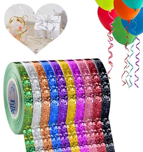 Geschenkband Set, Gurtband Schleifenband Geschenkband Bänder, 10 Farben Satinband für Geburtstag Luftballons, Karneval, Hochzeit, Heimwerkerkunst Handwerk, Geschenk Verpackung
