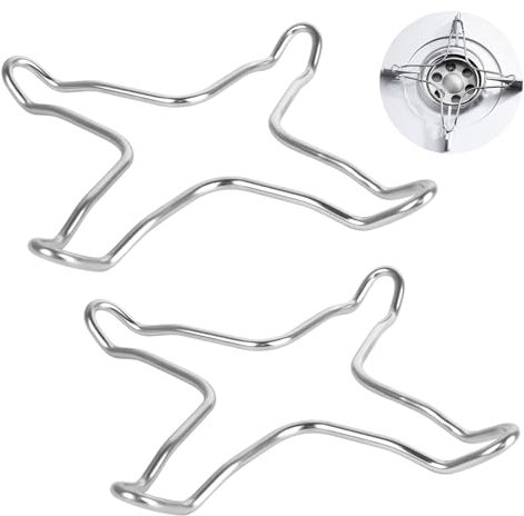 GSKQCRPR 3-Piece Gas Stove Support Set, Gas Cooktop Support with Cross Reduction Grid, Four-Prong Reducer for Small Pots and Coffee Makers