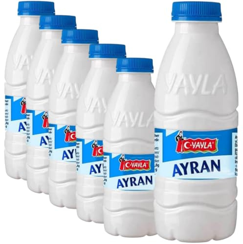 Yaya Ayran Yogurt Drink – Refreshing, Lightly Salted, Ready to Drink | Origin Turkey | Traditional Fermented Dairy Beverage – Net Weight 250 ml, 6 Bottles