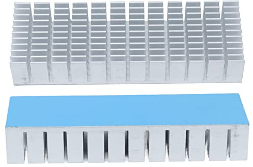 Dissipateur Thermique Aluminium pour Processeur 2 Pièces 120x40x20mm Refroidissement Efficace Grande Surface Compatible PC Bureau Ordinateur avec Colle Arrière