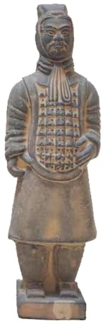 RICHINNA Terracotta Warriors Statue,Qin Dynasty Ancient China Replica, Handcrafted Pottery Clay Collectible, Chinese Cultural Business Gift Office Decor